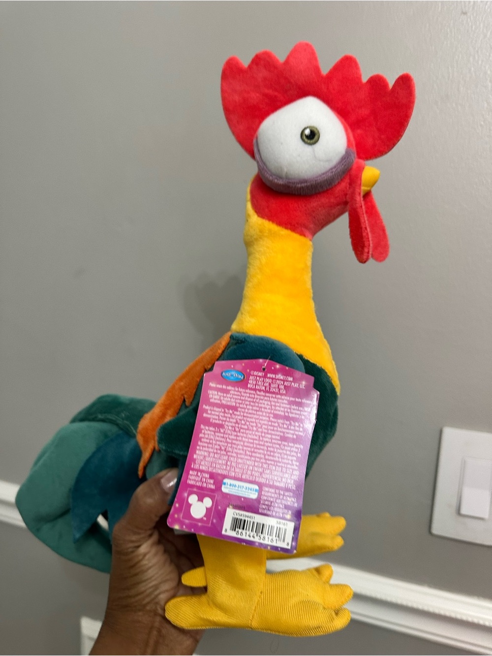 Disney Multicolor Plush Clucking Hei Hei Toy